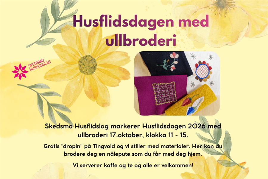 Husflidsdagen med ullbroderi 